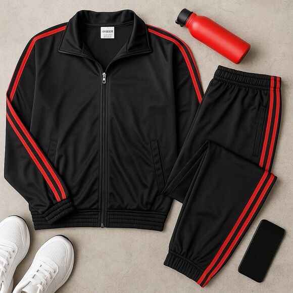 Victory Outfitters Men's Athletic Tricot Track Jacket and Matching Pants Set XXL - Picture 1 of 8